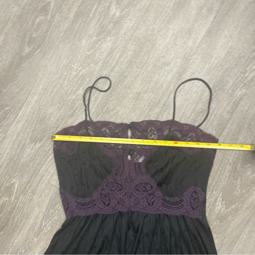 Lily of France VTG 70’s Rosa Puleo Szule Nightgown size small black purple - Picture 8 of 12